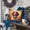 Edge Collections - 18" x 18" - Multicolor - Brittany Spaniel Fall Decorative Throw Pillow , Machine Washable - 1 Piece